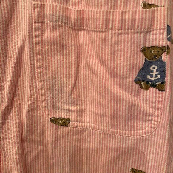 Vintage Quizz New York Shirt Women's Large Pink Striped Teddy Bear Sleeveless - Picture 4 of 9